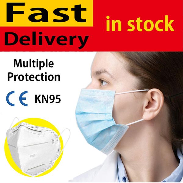 

В наличии 100шт одноразовые маски для лица KN95 FFP2 masque mascherina 3 слоя Антипылевой рот N95 защитная маска для лица быстрая доставка
