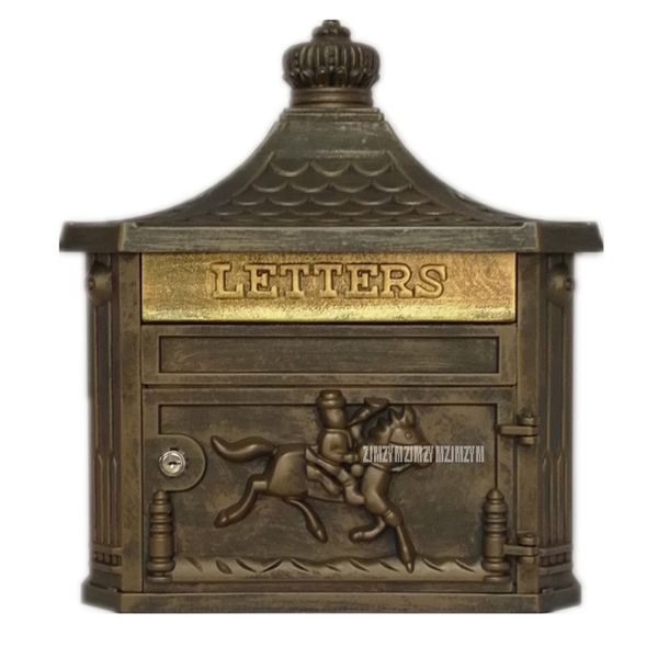 

aluminum mailbox with lock home vintage letter newspaper post box ourdoor garden waterproof pastoral rural style mailbox