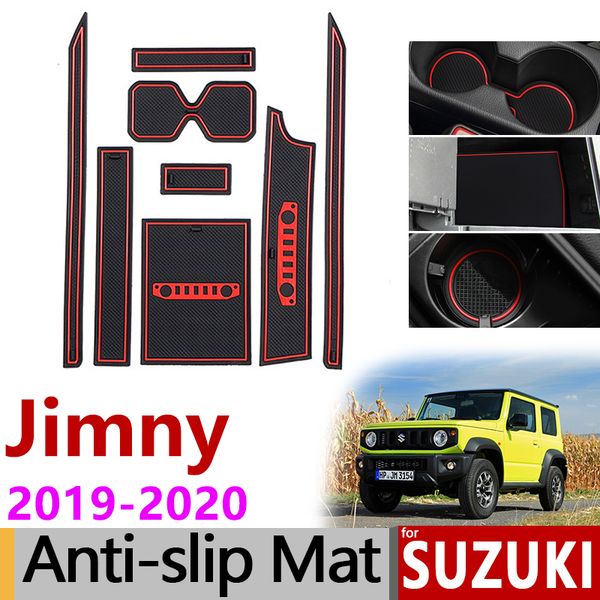 

anti-dirty pad for jimny 2019 2020 jb64 jb74 jimny sierra accessories door groove gate slot anti-slip mat car