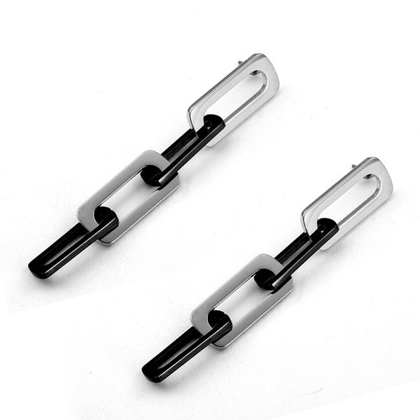 

luxury long cross geometric charm dangles earrings women female wedding jewelry gift stainless casual party drop earrings, Golden