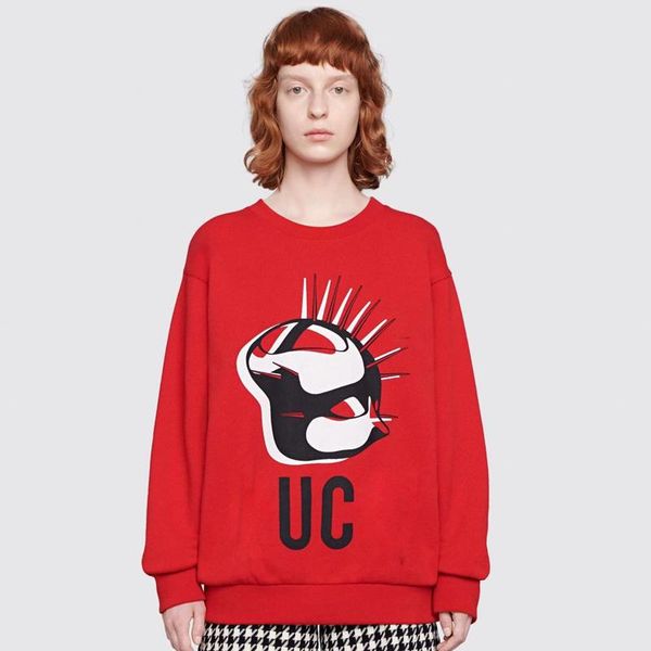 

19ss mask printing luxury logo fashion europe long sleeve sweatshirt letter printed spring autumn pullover sweater street hfsswy007, Black