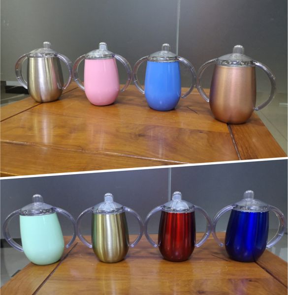 

stainless steel sippy cup 6 colour 10 oz 300ml double wall vacuum insulated hip flasks vacuum sealed sippy cup 10 ounce