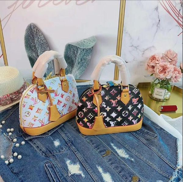

women's bags 2020 new fashion classic flower print shell bag women's backpack handbag purse
