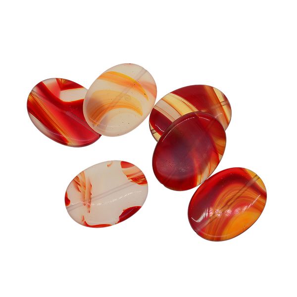 

6pcs natural agate pendant oval gemstone stone for necklace bracelet making, Silver