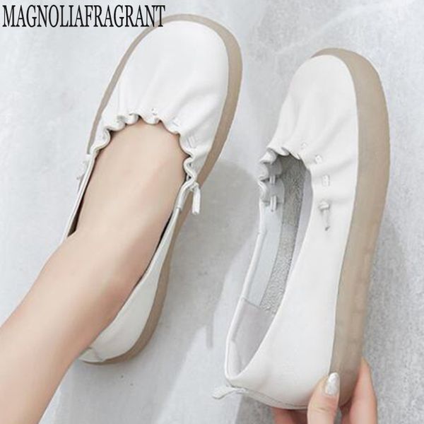 

fashion women british single shoes shallow mouth small shoes flat genuine leather women mother ladies y991, Black