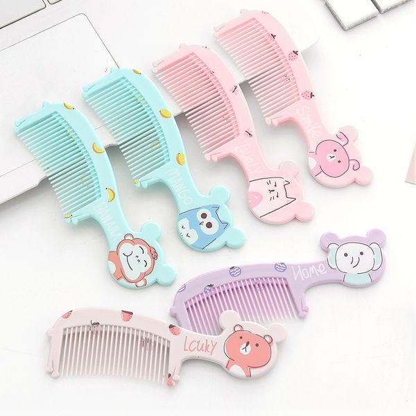 

safety soft baby hair brush infant comb grooming shower design pack kit color 2pcs (1 pcs big + 1pcs small, Silver