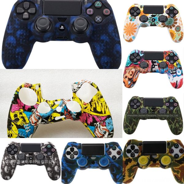 

logif 9 in 1 studded anti-slip silicone cover slim case for sony playstation dualshock 4 ps4 ds4 pro skin grip & stick controller