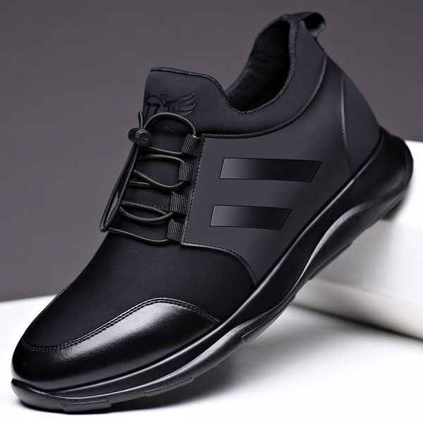 

men sneakers men's knitted vulcanized shoes casual slip on men flat shoe mesh trainers soft walking footwear zapatos mujer t200413, Black