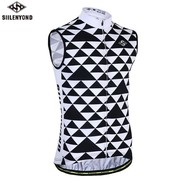 

siilenyond pro cycling vests summer quick-dry sleeveless bicycle cycling clothing breathable bike vest ropa maillot ciclismo, Black
