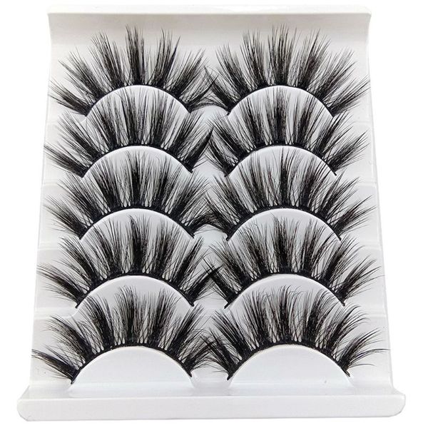 

5pairs 3d mink hair false eyelashes natural/thick long eye lashes wispy makeup beauty extension tools