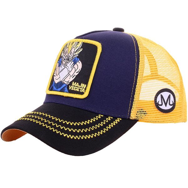 

spring new hat goku baseball cap black & yellow curved brim snapback cap gorras casquette