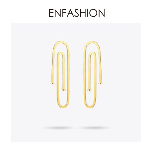 

enfashion jewelry geometric long pipe dangle earrings gold color stainless steel long drop earrings for women earings eb171031, Golden