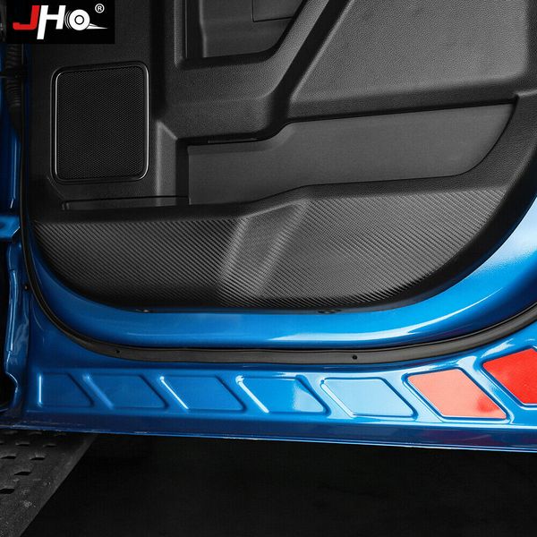 

faux leather carbon grain car door anti-kicking sticker for 2015-2019 ford f150