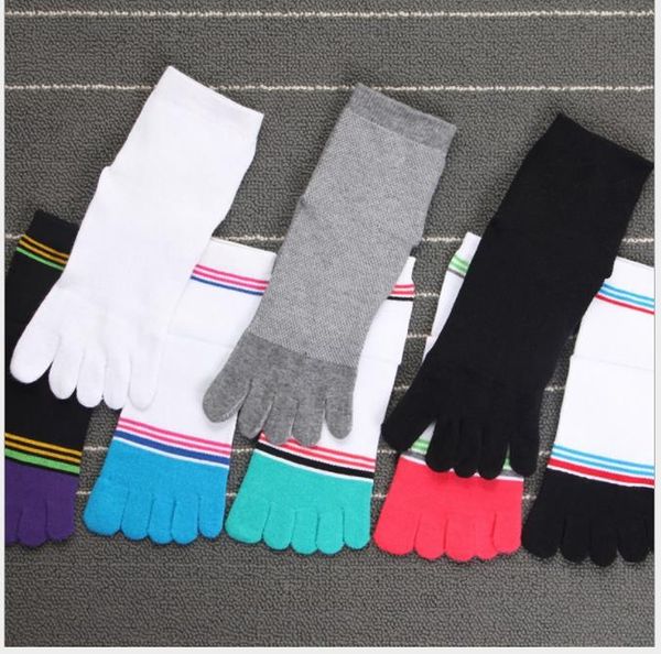 

five-fingered socks all-cotton socks for men in summer stench-proof breathable toe socks mesh, Black