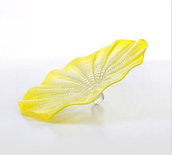 

hand blown glass plate for wall decor modern art deco murano glass wall lamps designed glass wall art plate for home decoration