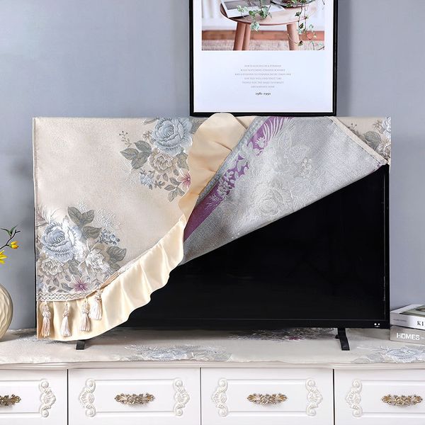 

european and american-style yarn-dyed jacquard television cover home appliance dust cover lcd tv dust cloth
