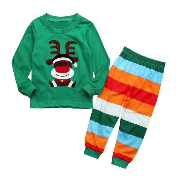 

2pcs christmas toddler girl clothes kids baby girls boys long sleeve letter cartoon santa print pants outfits set 24m-7y, White