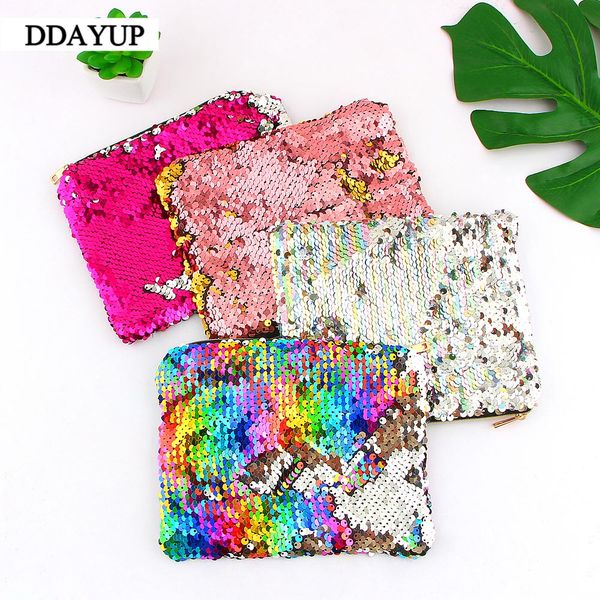 

creative color reversible sequin pencil case pencil box kawaii bag kids children pencilbag school supplie stationey