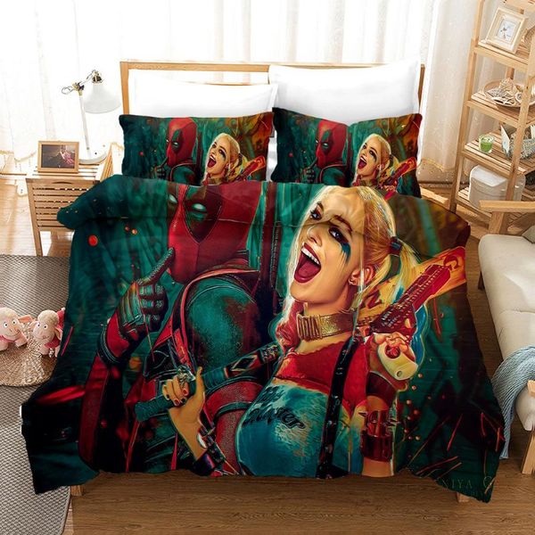 

3d harry quinn print bedding set duvet covers pillowcases one piece comforter bedding sets bedclothes bed linen 01