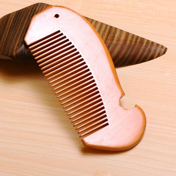 

100pcs/lot customized engraved your logo natural peach wooden comb beard comb pocket wood comb engraving logo, Silver