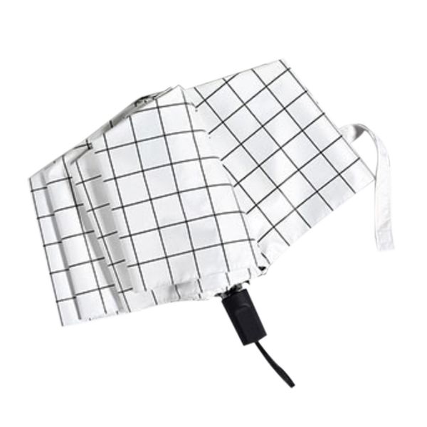 

fully automatic striped grid umbrella strong windproof suit for women men
