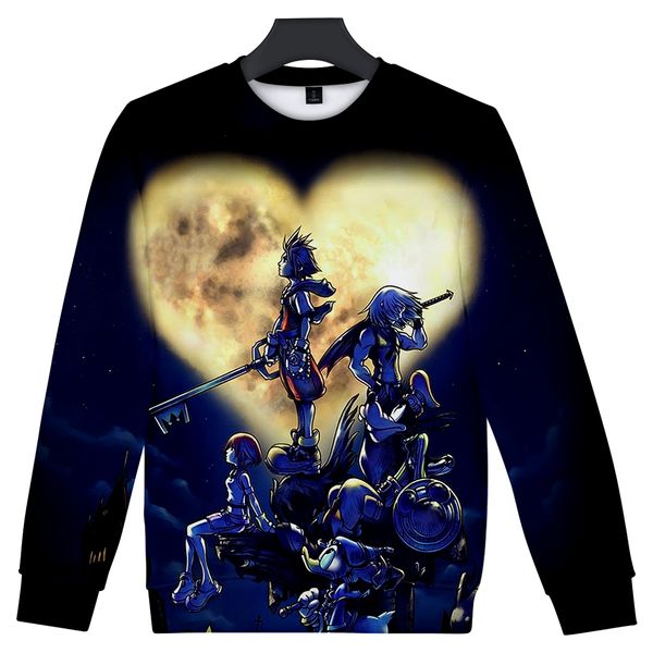 

frdun kingdom hearts 3d round collar sweatshirt pullover cool oversize 2019 new year cool game sweatshirt, Black