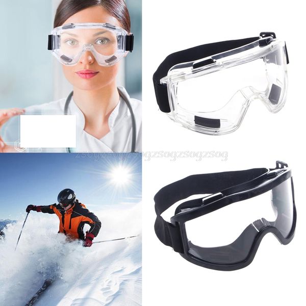 

safety goggles ski snowboard motorcycle eyewear glasses eye protection work lab j24 19 dropship, Black