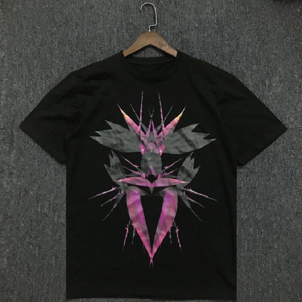 

summer mens t shirt soft cotton short sleeves fashion trend print men women tees 2 colors, White;black