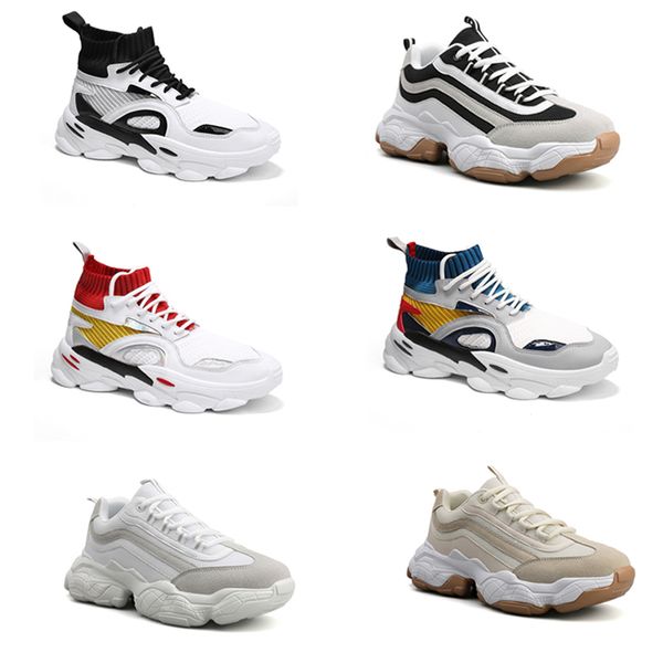 

2020 non-brand men running shoes sock shoes platform dad chaussures mens trainers walking athletic sport sneakers vintage 40-44 1-17, White;red