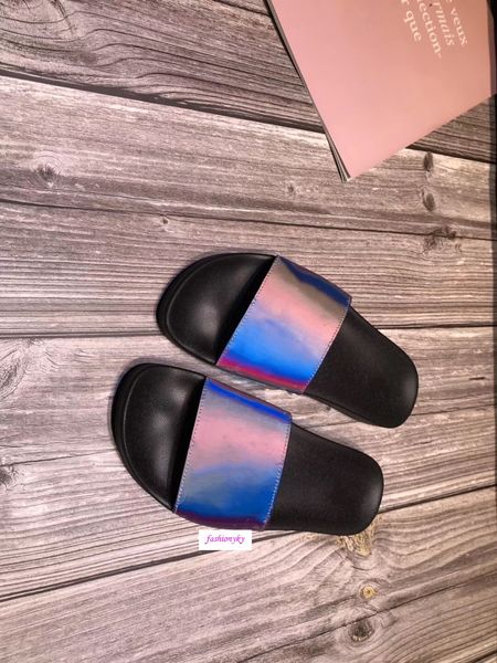 

new waterfront mule slippers men's sandals flat designer shoes slippers flexible rubber slippers with boxs, Black