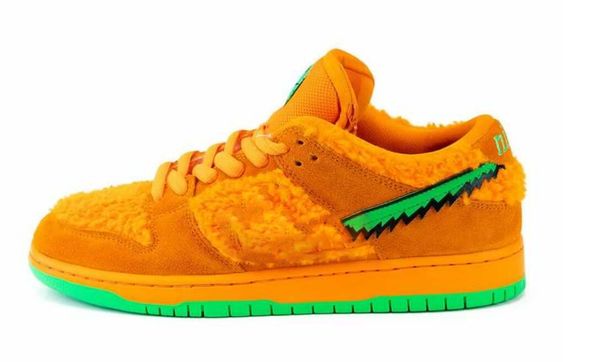 

release authentic grateful dead x sb dunk low yellow bear orange green outdoor men women skateboard shoes sports sneakers with box