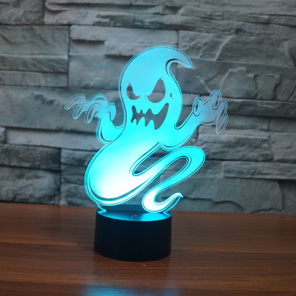 

halloween gift ghost touch table lamp 7 colors changing desk lamp 3d lamp novelty led night lights death star led light