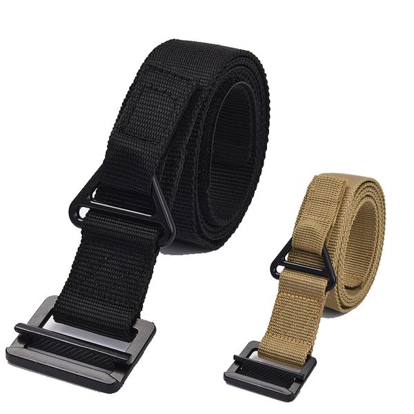 

tactical nylon belt men army combat belt training hunting accessories waist support 3 size, Black;gray