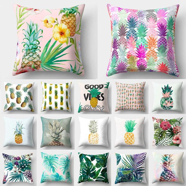 

ананас тропический pattern полиэстер throw подушка обложка автомобилей home decor украшения диван-кровать декоративная наволочка 40509