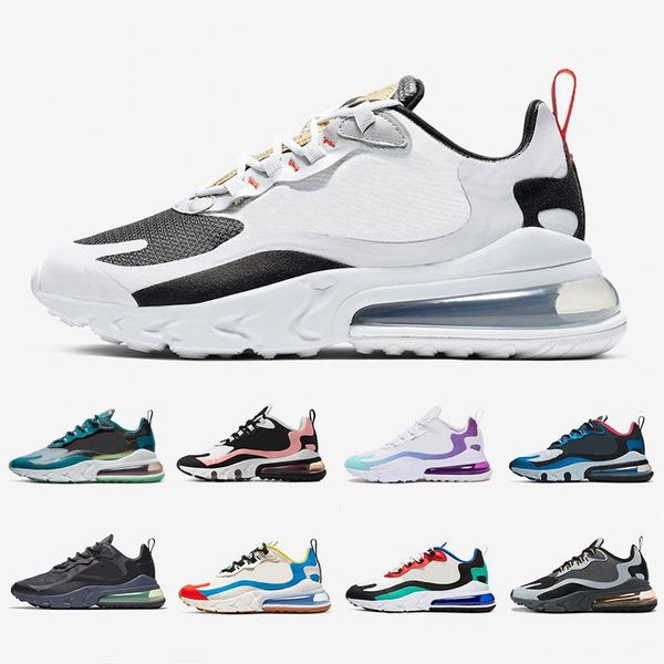 

metallic gold 27c react mens running shoes script 270s just bleached coral dusk purple bauhaus sea green men women sports sneakers, White;red