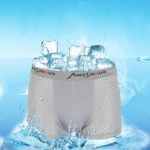 

breathable mesh boxers knickers panty ice silk modal panties underwears boxers underpants briefs underwear boy shorts will and sandy new, Black;white