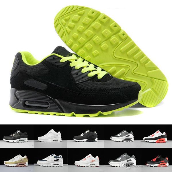 

оптовые мужская мода кроссовки обувь классическая 90 мужские и женские кроссовки спортивная подушка тренера 90 поверхность дышащая спортивна