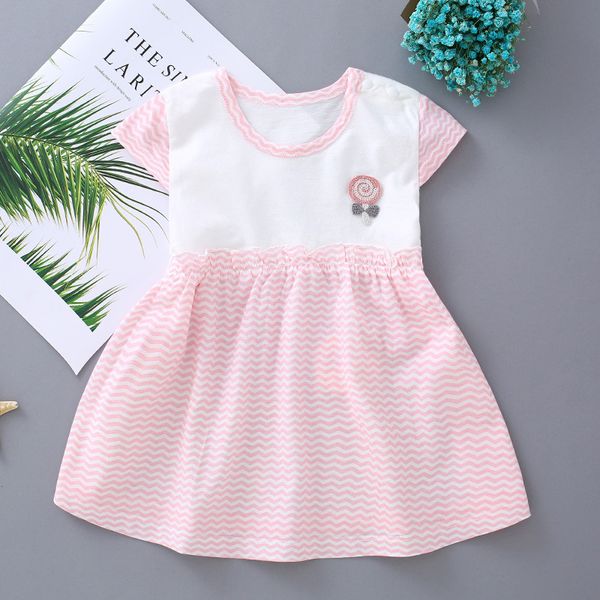 

thin summer dress princess dress baby summer wear baby clothes candy color girls little girl pure cotton, Red;yellow