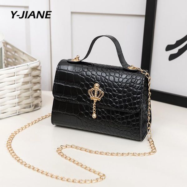 

woman leather bag solid chain retro luxury bag vintage brand designer 2020 flad messenger shoulder sac a dos#g3
