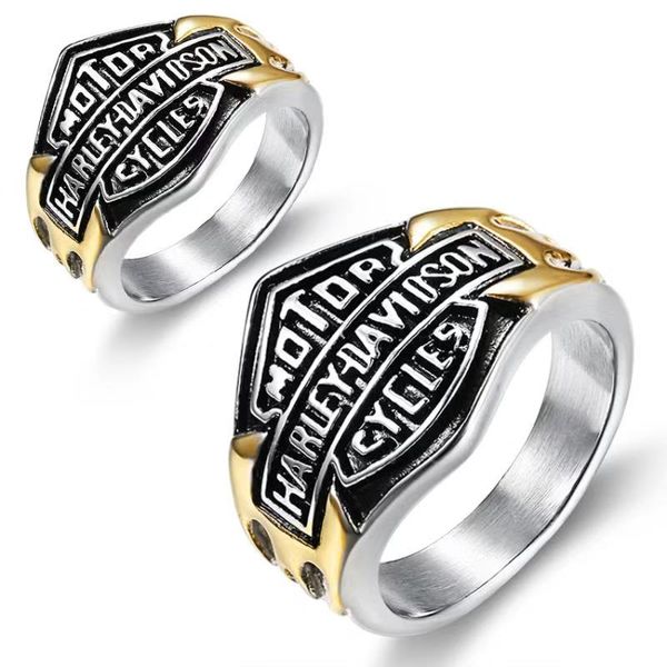 

MOTORCYLE punk biker harley stainless steel ring men.s jewelry for free shipping