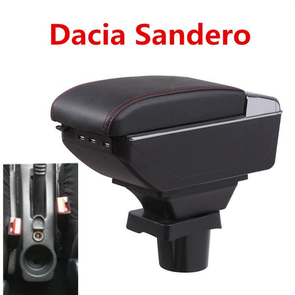

for dacia sandero armrest box central store content storage box dacia armrest with cup holder ashtray usb interface