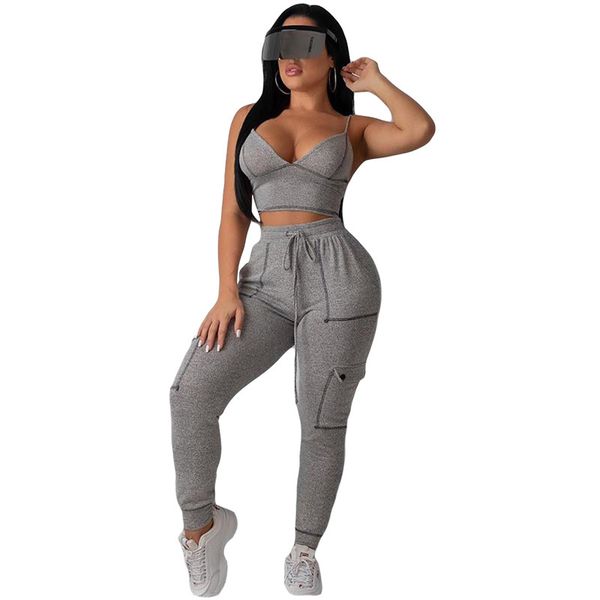 

women sport suit gym yoga sets 2 pieces women sportwear yoga set fitness sportwear workout set fitness yoga wear, Gray
