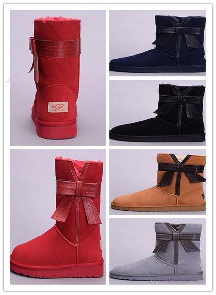 

wgg 1003174 bowtie fashion knee boots ankle boots australia black grey chestnut navy blue red women girl snow boots us5-10