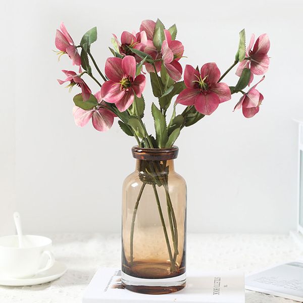 

artificial flowers diy simulation christmas rose desert flower home decoration white pink wedding bouquet fake flower pot plant