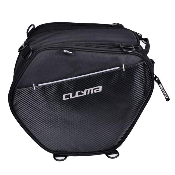 

universal motorcycle seat bag tail bags backpack, black, 25 liters