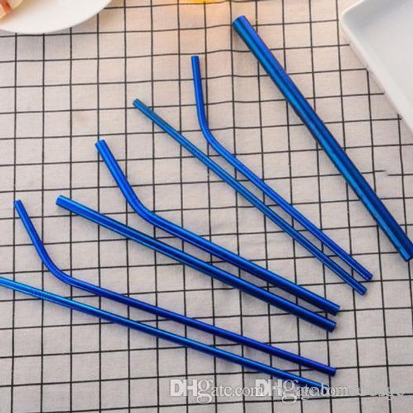 

colorful stainless steel drinking straw straight bent reusable straws juice party bar accessorie stainless steel drinking bh0223 tqq