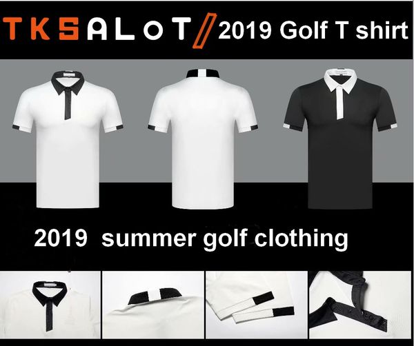 

tksalot customized logo brand material summer golf t shirt, Black;blue
