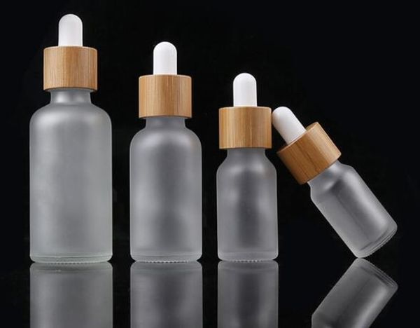 

10ml 15ml 20ml 30ml 50ml 100ml oil bottle with bamboo essence in frosted glass