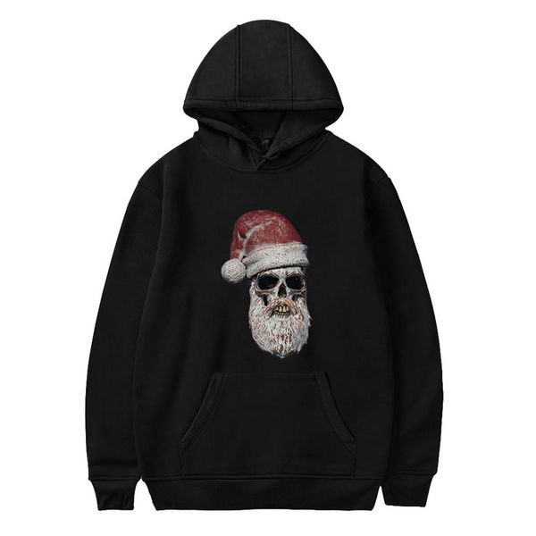 

hoodies for 2019 christmas winter warm sweartshirt hoodie men hooded shirt men casual printting santa claus merry christmas, Black