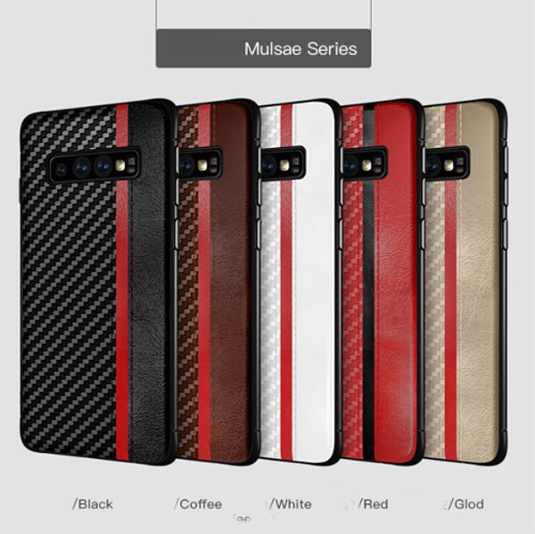 

Fa hion hybrid 2 in 1 official ultra thin leather carbon fiber ca e cover kin for am ung galaxy 10e 10 10 plu gorgeou ca e